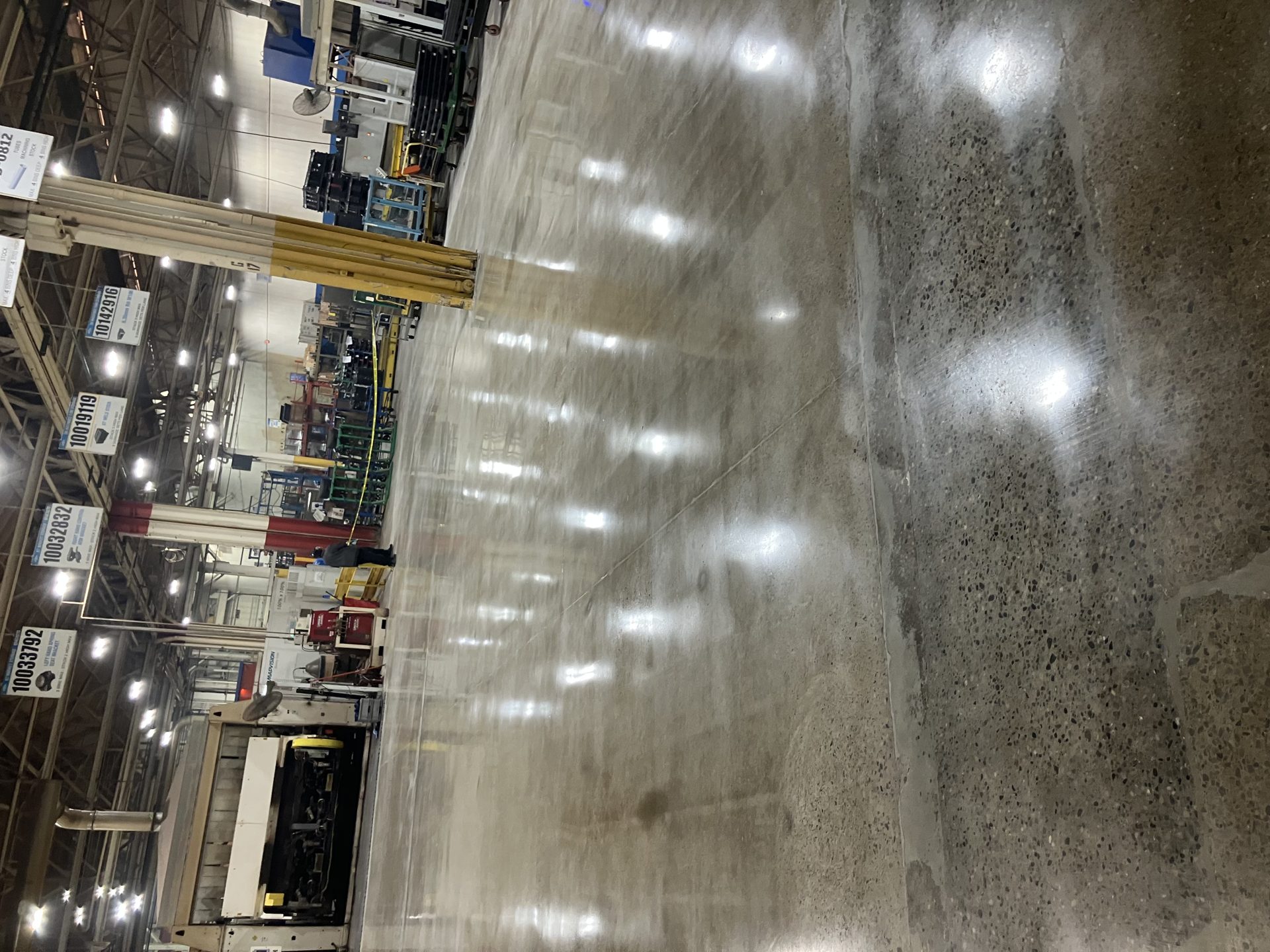 Factory Floor Polished Concrete Wide Shot
