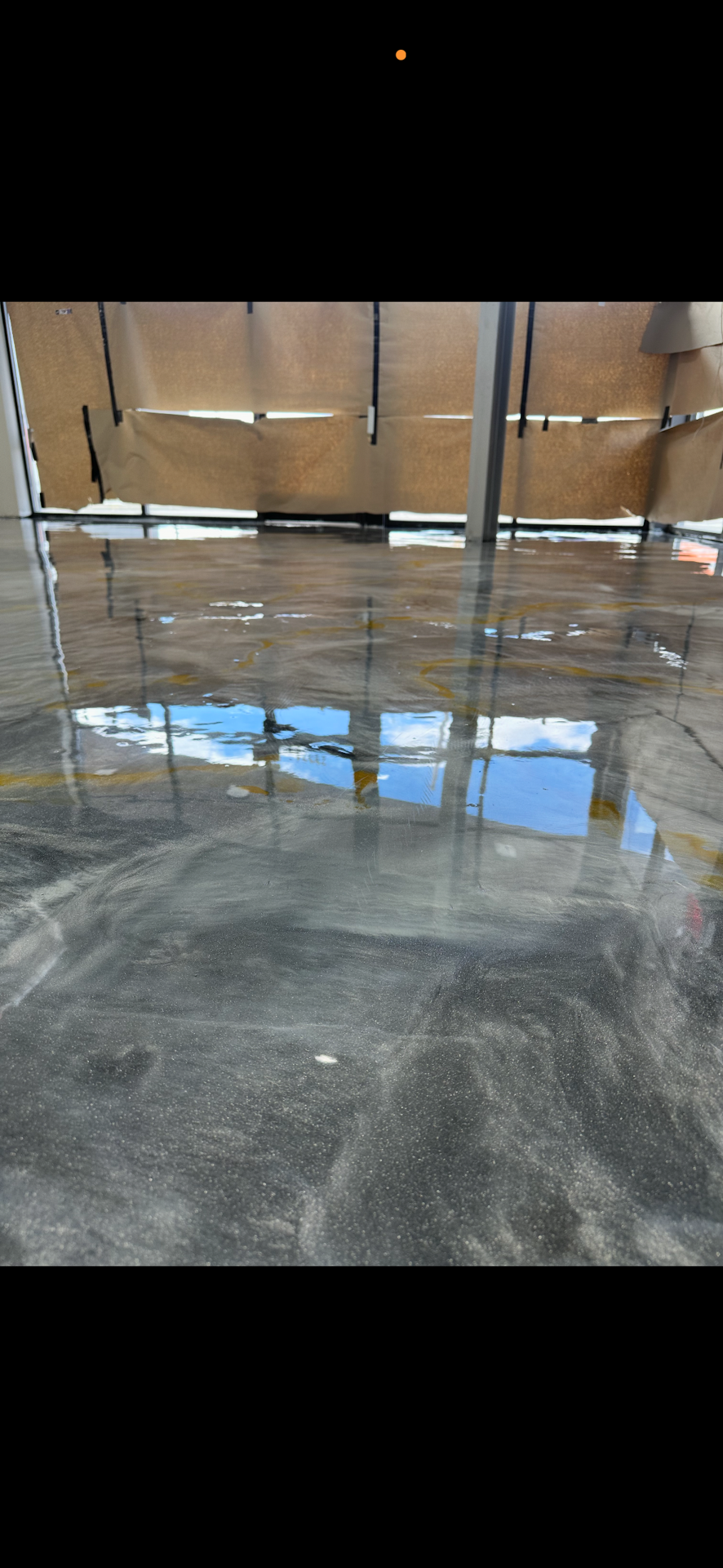 Polished Metallic Epoxy Commercial Floor Detail