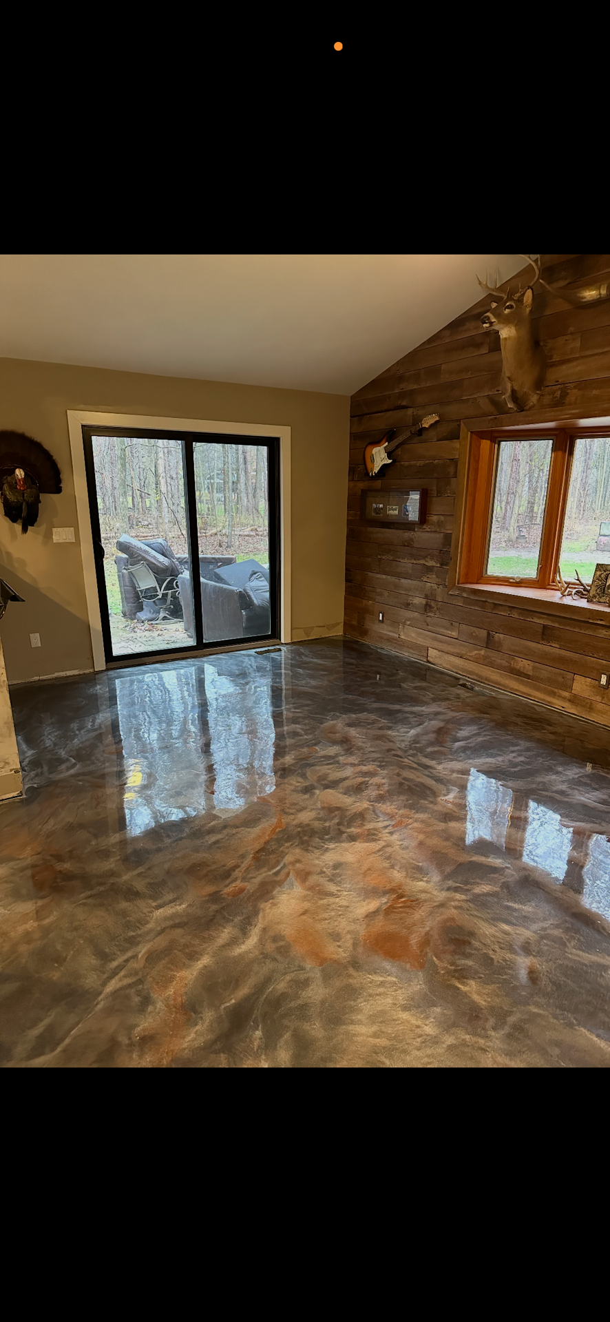 Charcoal Bronze Metallic Epoxy Residential Cabin