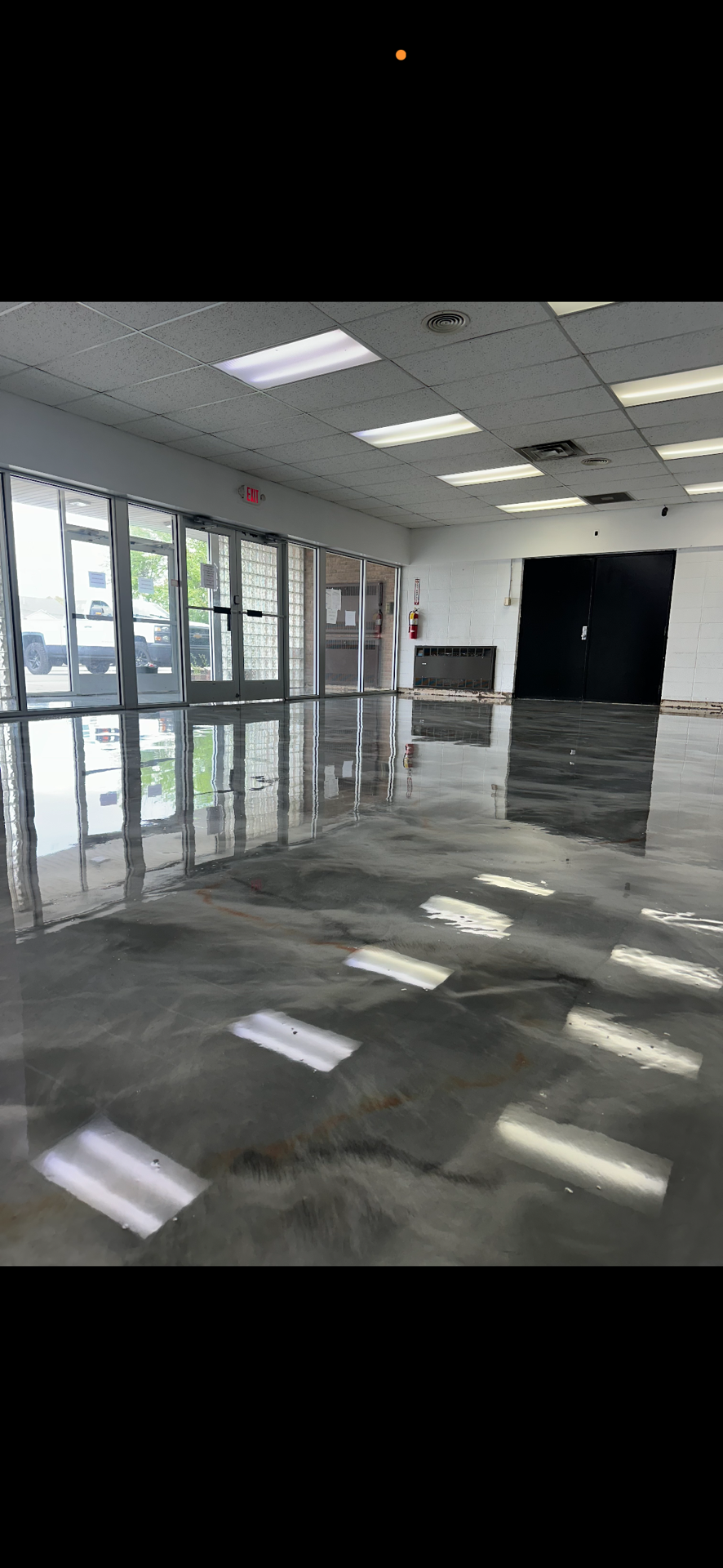 Metallic Epoxy Retail Storefront Floor